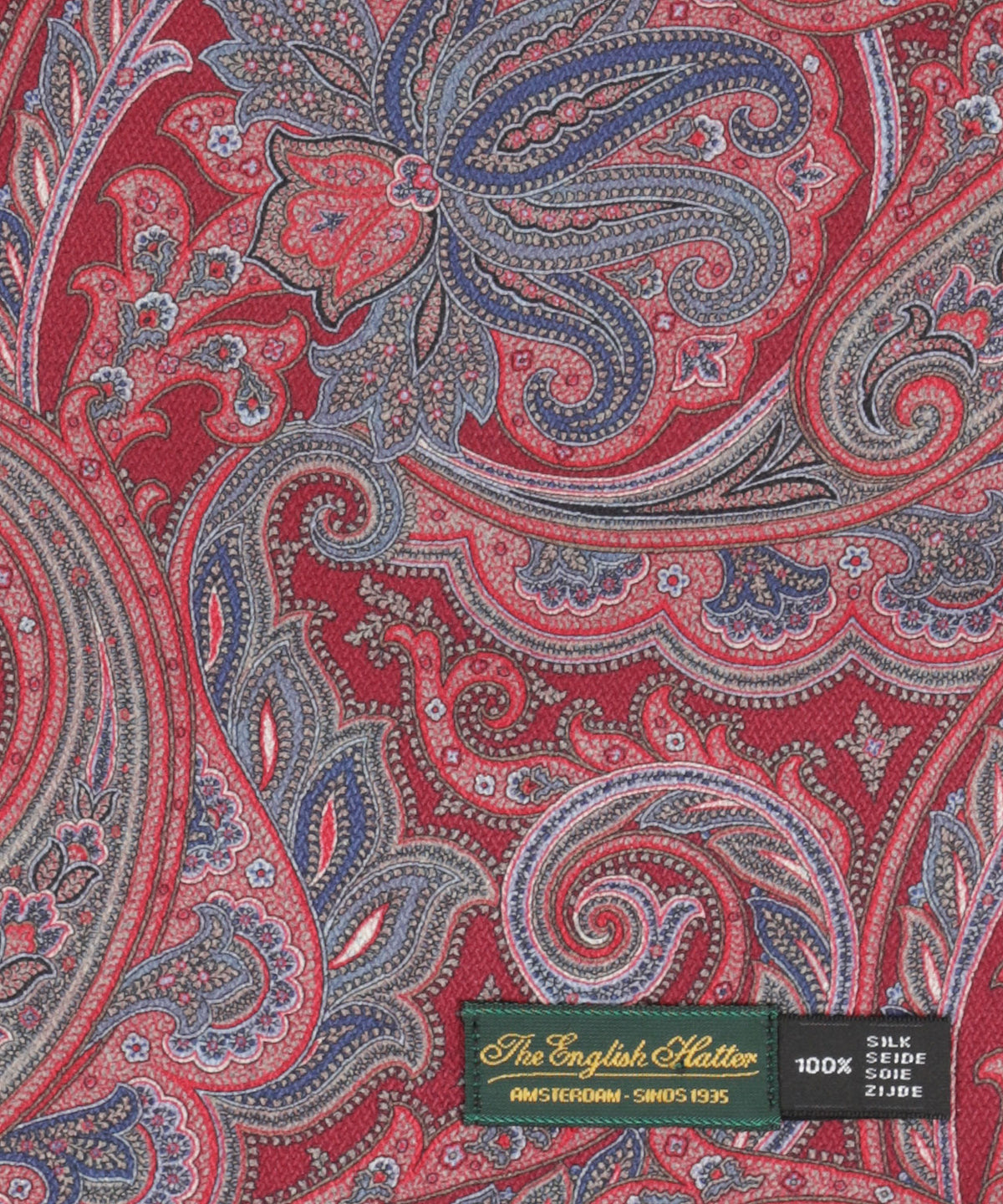 Zijden Sjaal | Framboos Paisley Print
