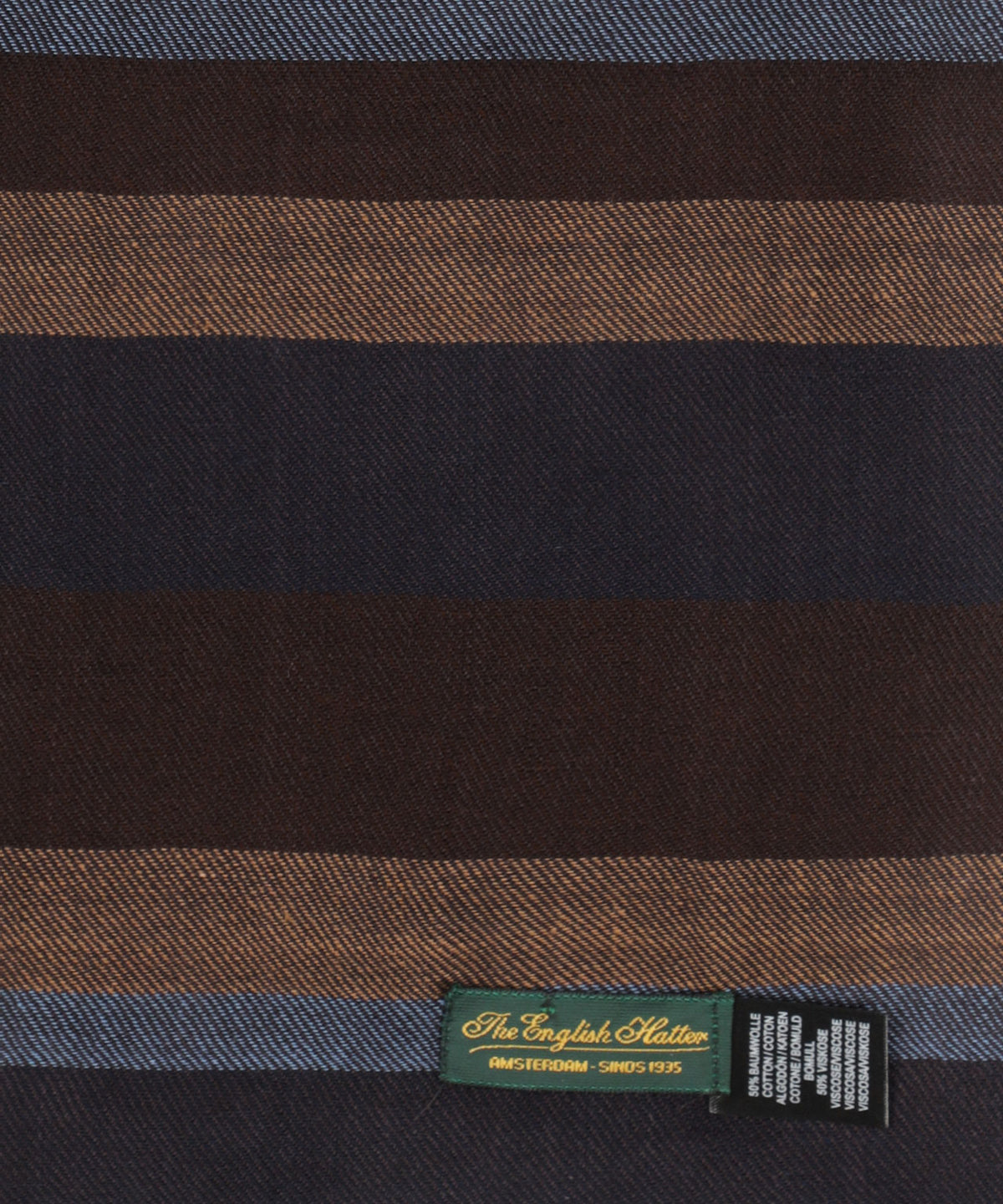 Katoen Viscose Sjaal | Bruin Blauw Multi
