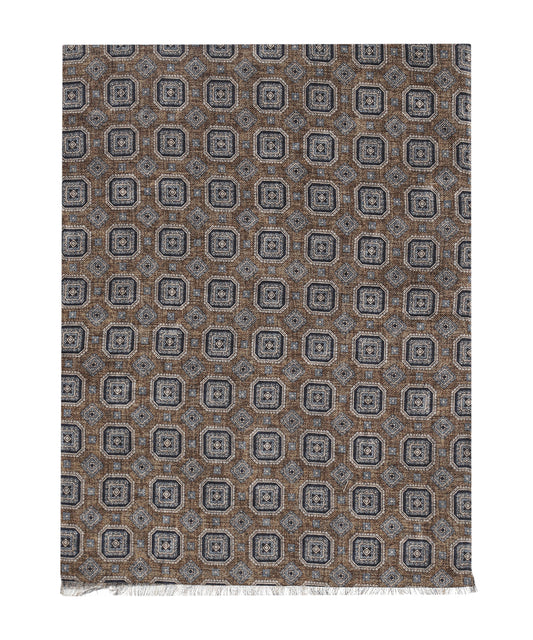 100% Wollen Sjaal | Bruin Design