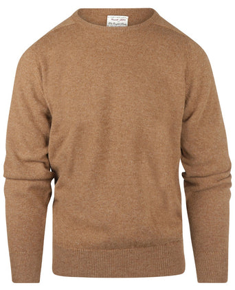 William Lockie Ronde Hals Lamswol Pullover | Driftwood