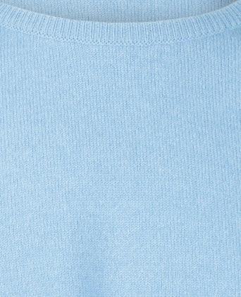 William Lockie Ronde Hals Lamswol Pullover | Blue Sky