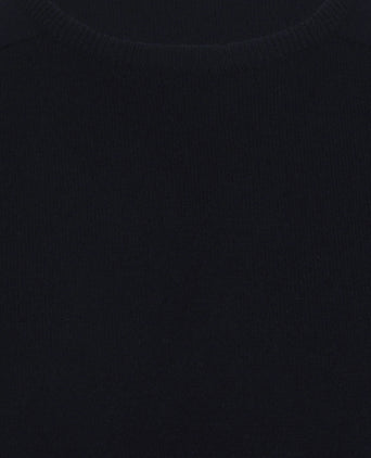 William Lockie Ronde Hals Lamswol Pullover | Navy