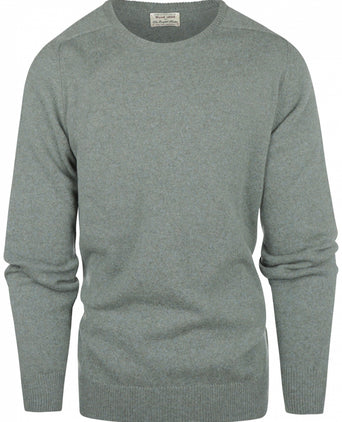 William Lockie Ronde Hals Lamswol Pullover | Caspian/Landscape