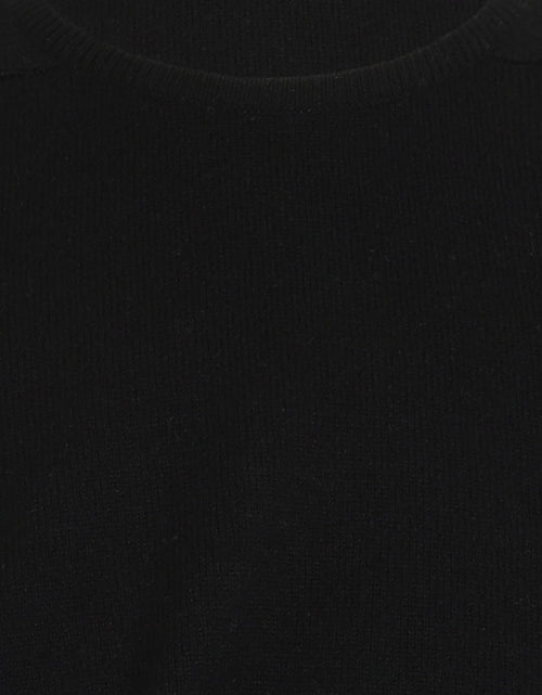 William Lockie Rundhalspullover aus Lammwolle | Schwarz