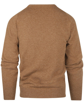 William Lockie V-hals Lamswol Pullover | Driftwood