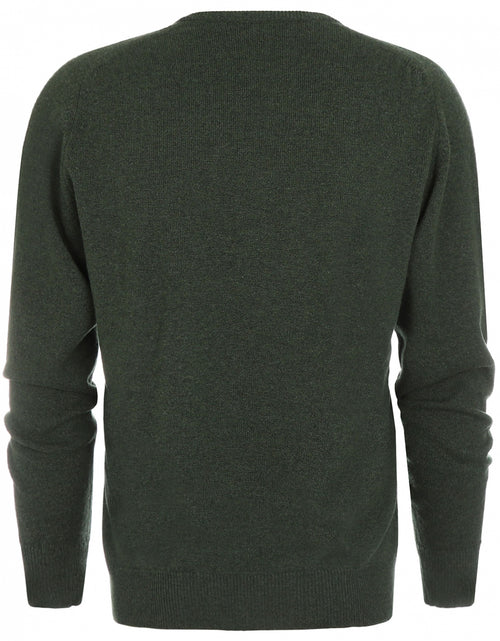 William Lockie V-Ausschnitt-Pullover aus Lammwolle | Rosmarin