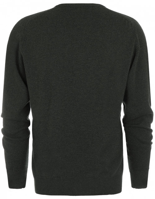 William Lockie V-hals Lamswol Pullover | Seaweed