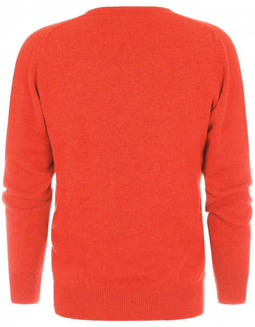 William Lockie Pullover aus Lammwolle mit V-Ausschnitt | Inferno