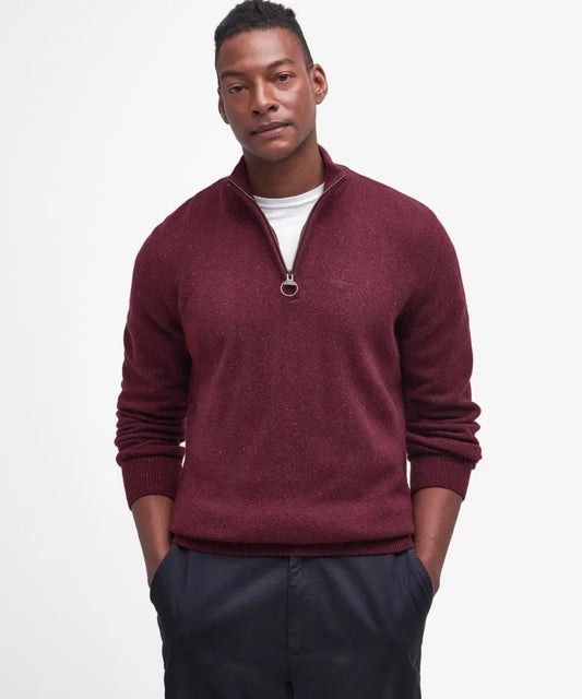 Tisbury Pullover mit hohem Reißverschluss | Bordeauxrot