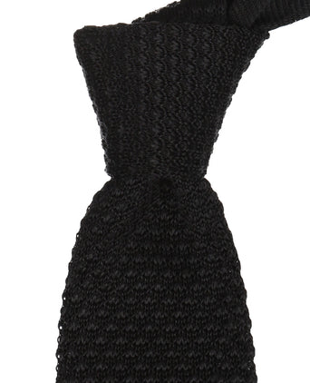 Gehaakte Zijden stropdas | Zwart