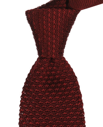 Gehaakte Zijden stropdas | Bordeaux Rood