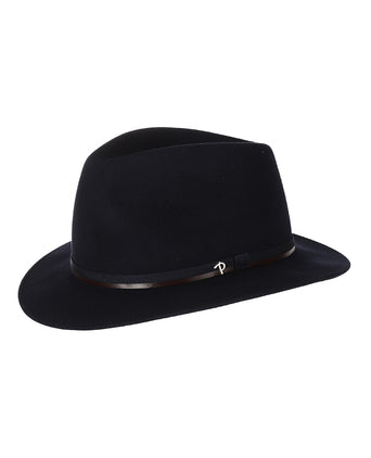 Sportieve Italiaanse Hoed Haarvilt | Navy Blauw