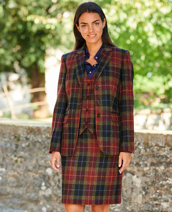Harris Tweed Dames Blazer Carola | Rood