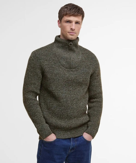 Barbour New Tyne Pullover mit halbem Reißverschluss | Grau