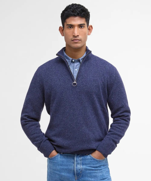 Trui Tisbury hoge rits | Blauw