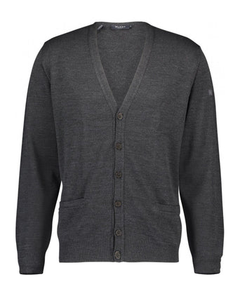 Knoop Vest Klassiek merinowol | Charcoal