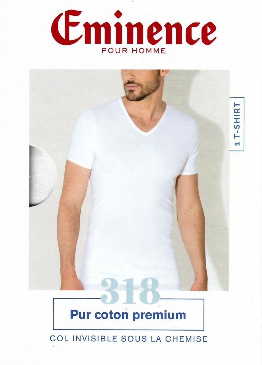 T-Shirt mit V-Ausschnitt | Weiß
