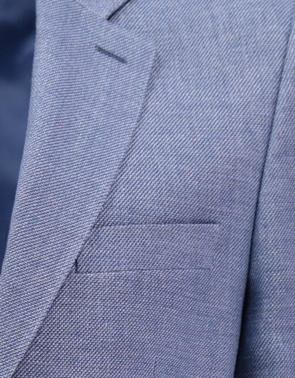 Linen and Wool mix blazer | Blue