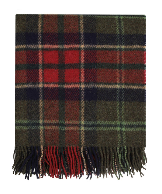 Irisches Karomuster aus Shetlandwolle | Loden-Marineblau-Karo