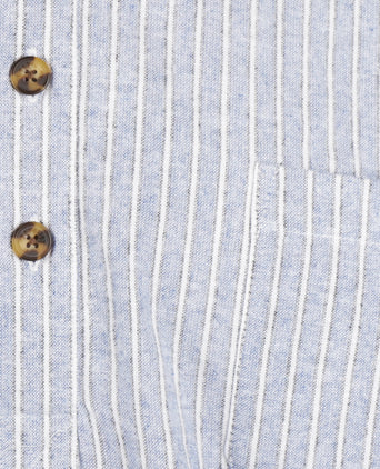 Klassisches Flanell-Nachthemd | Blau