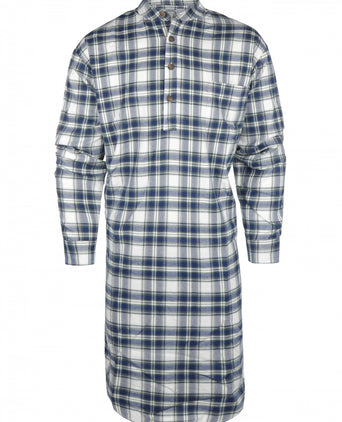 Nachthemd Klassiek flannel | Blauw