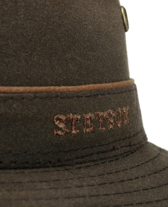 Hoed Traveller Waxed | Bruin