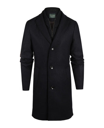 Lange jas Wolmix Hans | Blauw