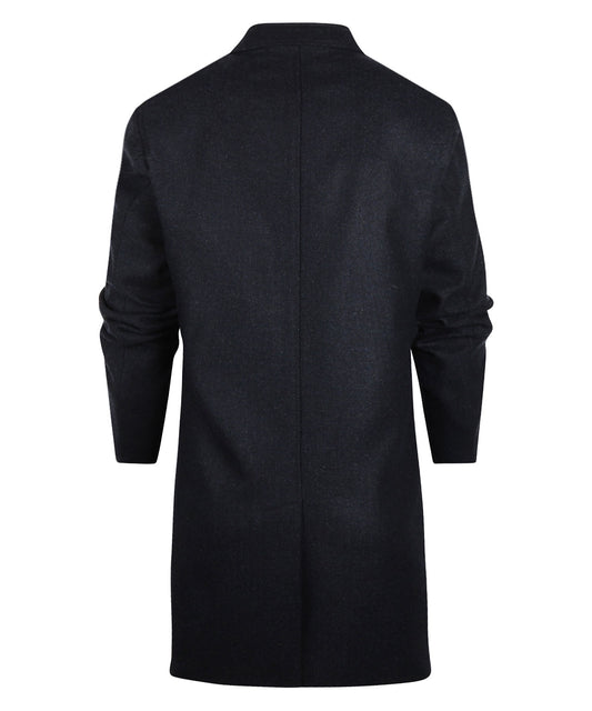 Long coat wool mix Hans | Blue