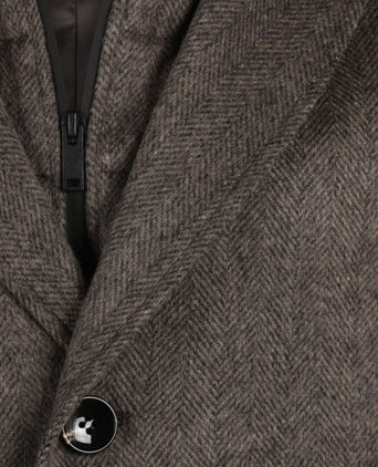 Lange jas Wolmix Hans | Bruin