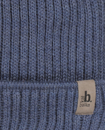 Zachte Merino Wollen Muts | Denim Blauw