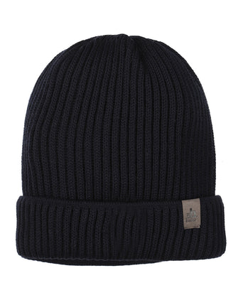 Zachte Merino Wollen Muts | Navy Blauw