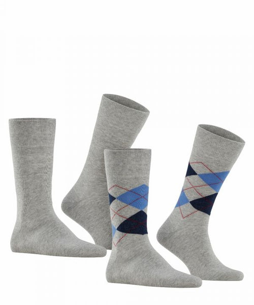 Everyday Argyle Mix 2-Pack Heren Sokken | Grijs