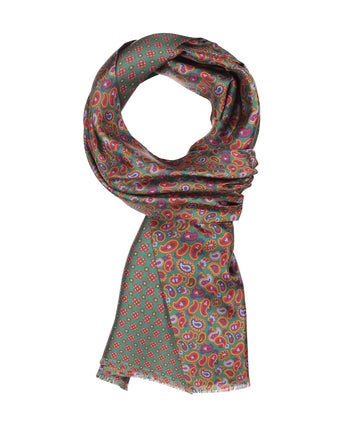 Doppelter Seidenschal | Grün