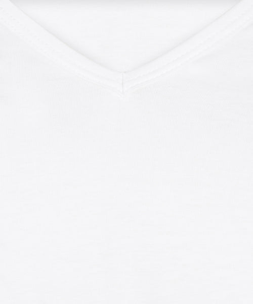 T-shirt 2-pack smalle V-Hals | Wit