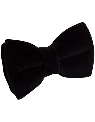 Fluweel velour bowtie | Zwart Fluweel velour bowtie | Zwart