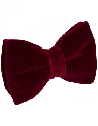 Fluweel velour bowtie | Bordeaux Rood Fluweel velour bowtie | Bordeaux Rood