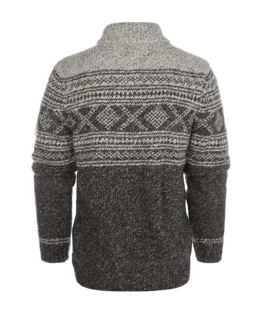 Fisherman High Zip Sweater | Grey