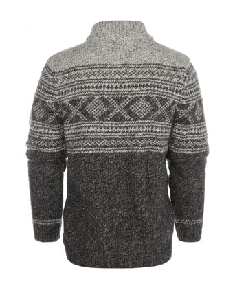 Trui Fisherman hoge rits | Grijs