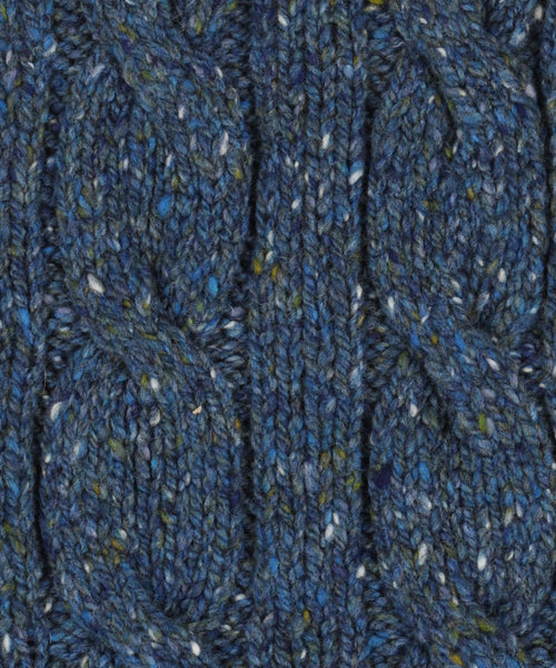 Ierse Wollen Sjaal | Denim Blauw