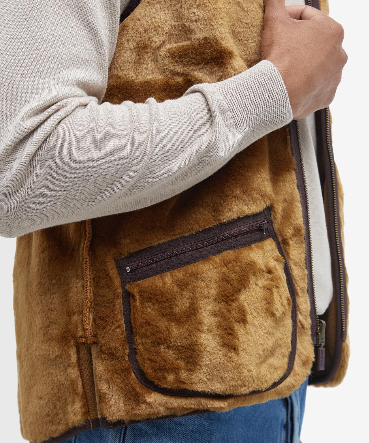 Warm Pile Liner bodywarmer | Brown
