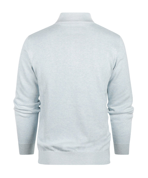 Barbour Baumwollpullover mit halbem Reißverschluss | Blau