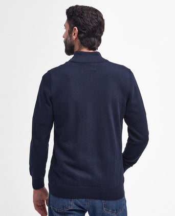 Barbour Cotton Half Zip Pullover | Navy Blauw