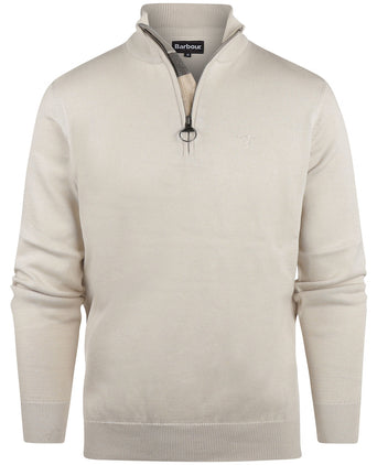 Barbour Cotton Half Zip Pullover | Beige