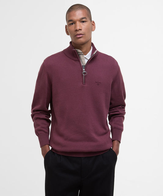 Barbour Cotton Half Zip Pullover | Red