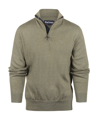 Barbour Cotton Half Zip Pullover | Groen