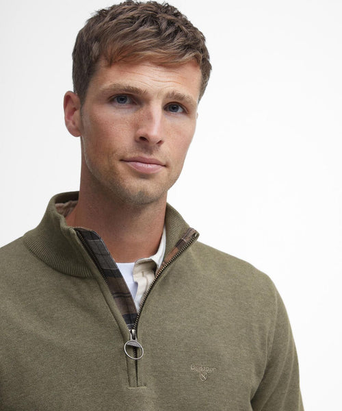 Barbour Cotton Half Zip Pullover | Groen