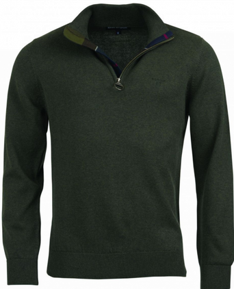 Barbour Cotton Half Zip Pullover | Groen