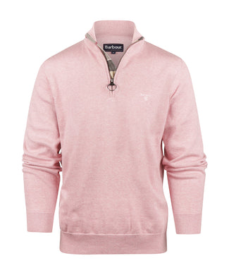 Barbour Baumwollpullover mit halbem Reißverschluss | Rosa Barbour Baumwollpullover mit halbem Reißverschluss | Rosa