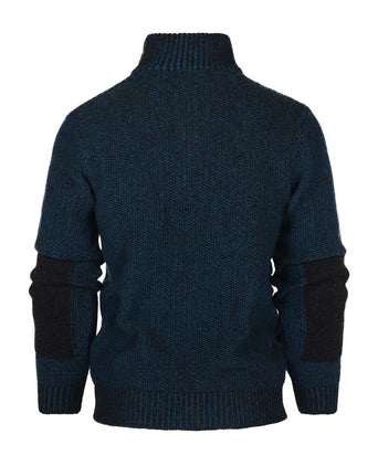 Pullover met rits | Blauw