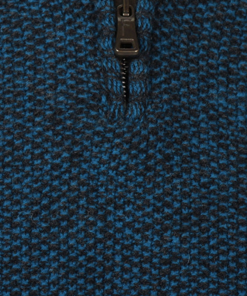 Pullover mit Reißverschluss | Blau